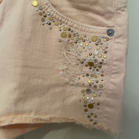 7 for All Mankind Pink Denim Shorts - Picture 4 of 4